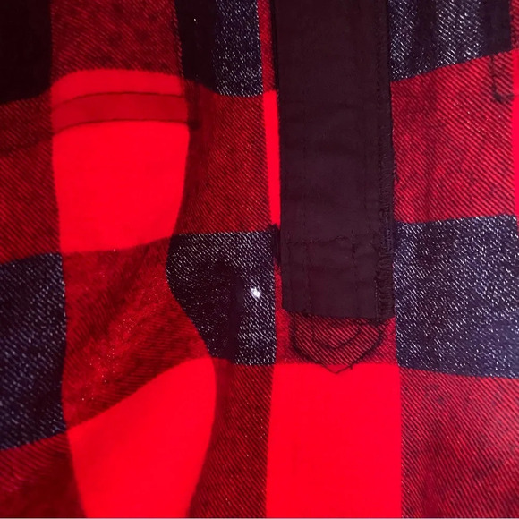 J.Crew Womens Top Sz XXS Buffalo Check Plaid Red Blue Flannel 1/2 zip B4937 * - Picture 15 of 16